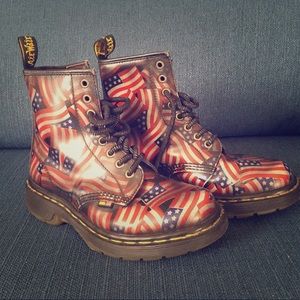Dr. Martens boots, rare vintageAmerican Flag print